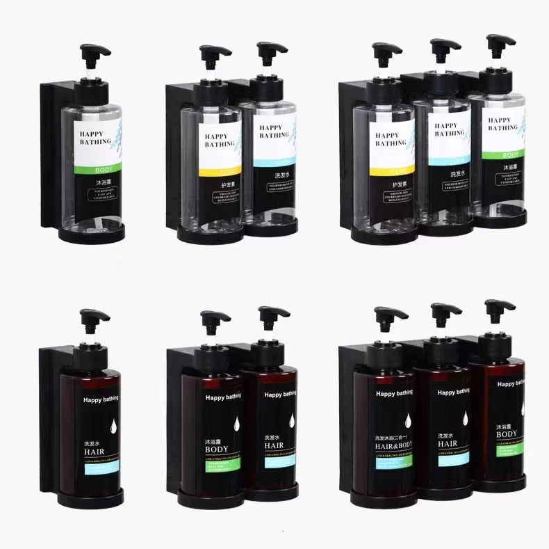 Hotel soap dispenser, bathroom wall mounted shampoo and shower gel box dispenser, hotel shower gel bottle with lock