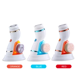 4 In 1 Skin Pore Massage Mini Beauty Massager Brush Electric Facial Cleanser facial cleansing brush