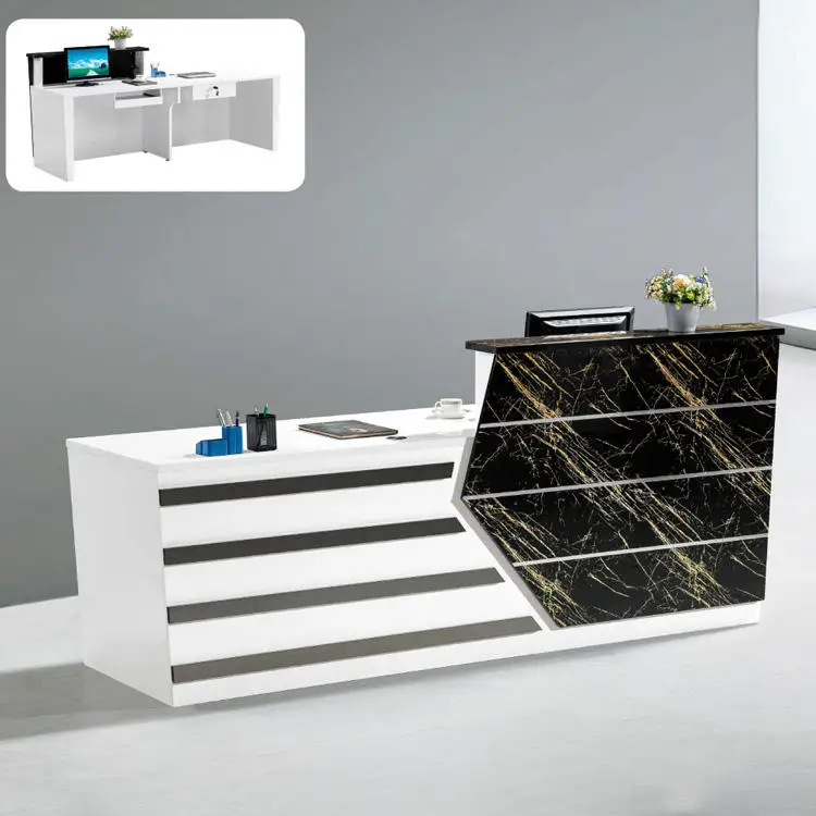 Sinonis лидер продаж роскошный офисный стол для приема салона красоты бутиковая мебель стойка