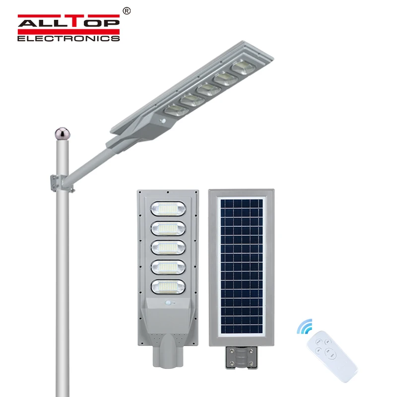 ALLTOP 30w 60w 90w 120w 150w Waterproof Ip65 Outdoor Integrated Motion Sensor All in One Solar LED Streetlight Price