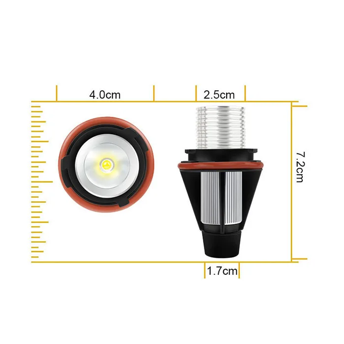 2Pcs Error Free LED Angel Eyes Marker Lights Bulbs Headlight For BMW E39 5W E53 E60 E61 E63 X5