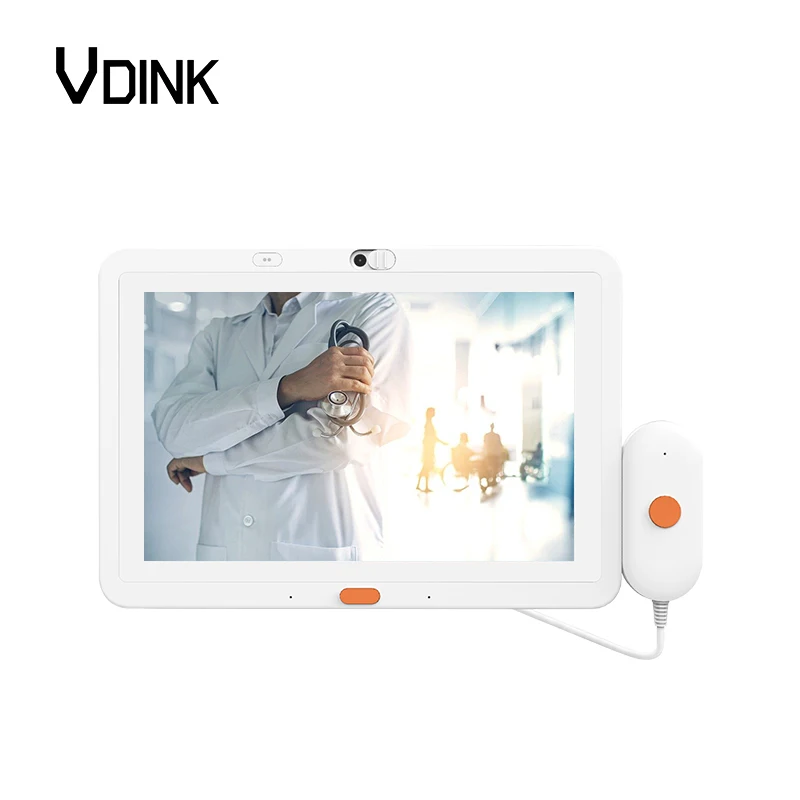 Vdink Interactive Wall Mounted 13.3 Inch Patient Care Call Processing Service OEM Touch Screen Medical Hospital Tablet Android