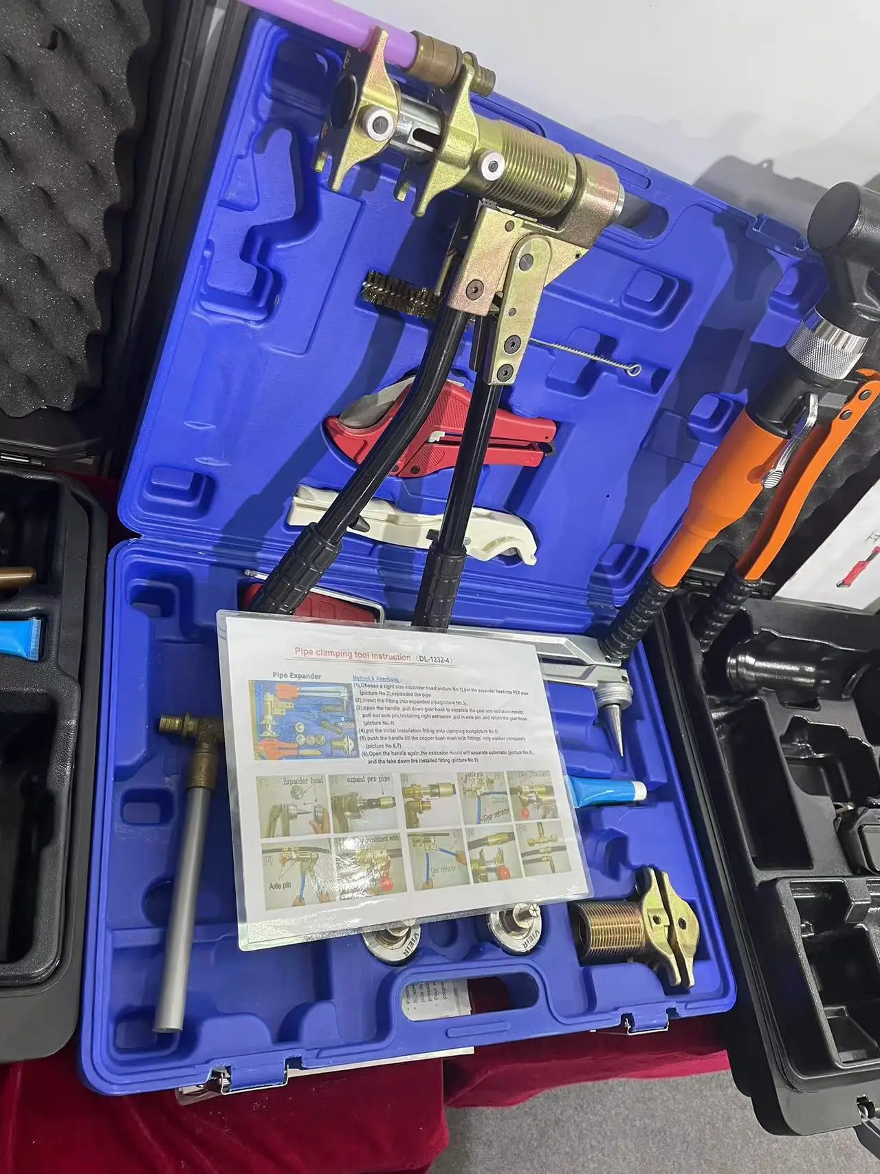 manual sliding handle hydraulic expand pipe tools for 12-65mm pex pipe fittings
