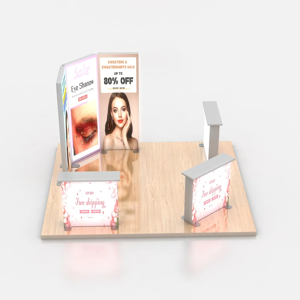 Portable Trade Show Booth Lighting Exhibition Stand Led Light Box Advertising Small Exhibition Booth