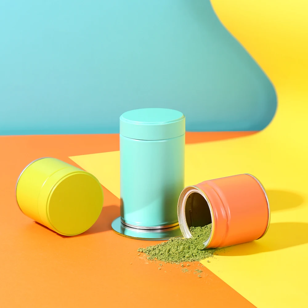 Tianhui Small Tin Cans with Fully Airtight Double Lids Packaging for Patural Herb Supplements in the Form of Powder Tea Tin