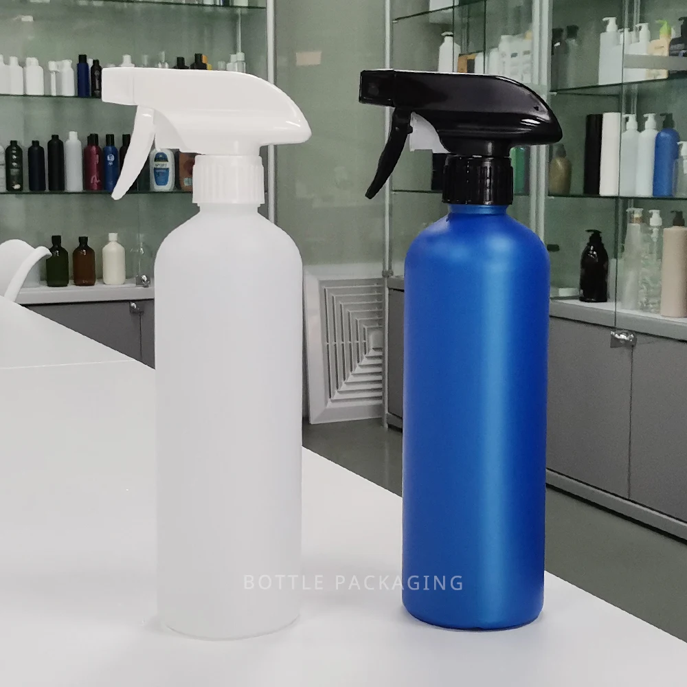 Wholesale 500ml 17oz Refillable Plastic Hdpe Matte Black Empty Cleaner Trigger Spray Bottle