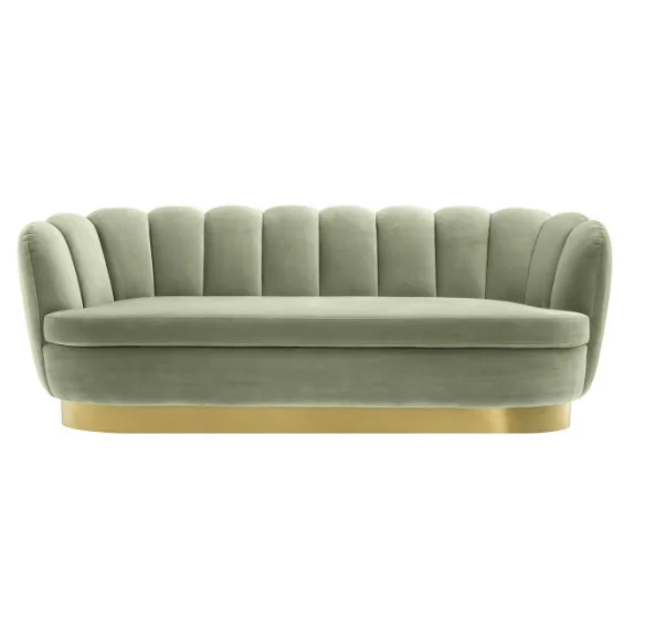 New design top quality modern style stainless steel  base Chinese l shaped sofa couch living room sofa furniture