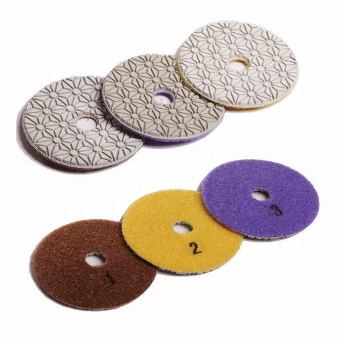 4 Inch 3 Step Polishing Pad For Granite And Quartz,