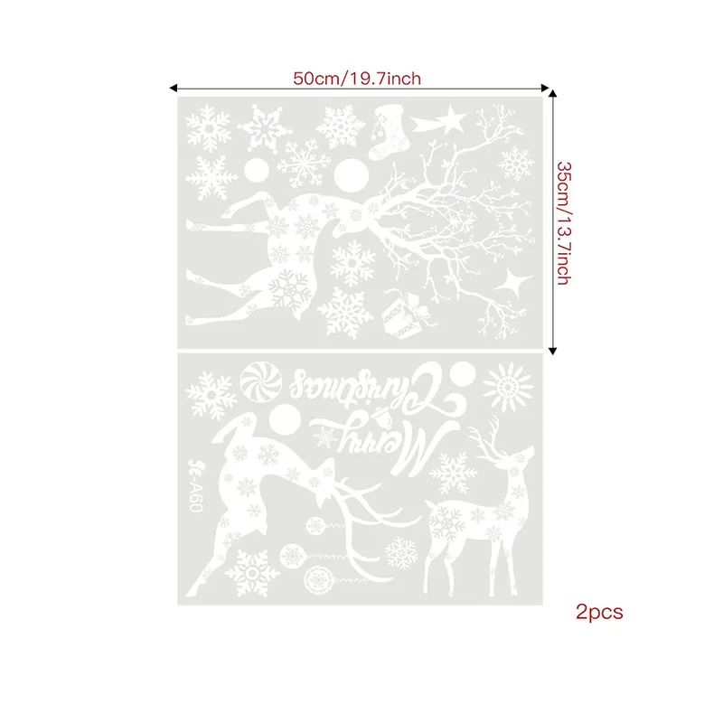Рекламное оформление на заказ в праздничном стиле, рождественское желейное украшение для окна, гелевая клейкая наклейка