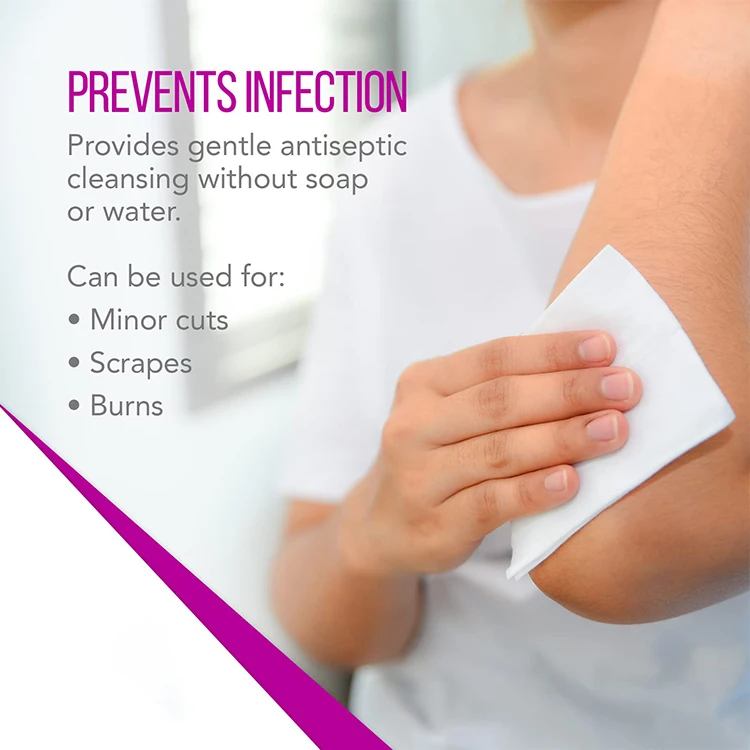 Biokleen 1 Case 1000 bag Benzalkonium Chloride Antiseptic Towelette BZK Antiseptic First Aid Wound Hand Sanitizing Wipes