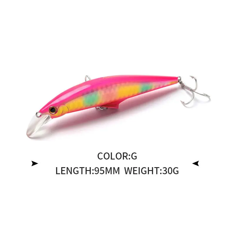 95mm30g Artificial Bait Sea Bass Lure Swim Baits Hard Plastic Sinking Minnow Fishing Lure