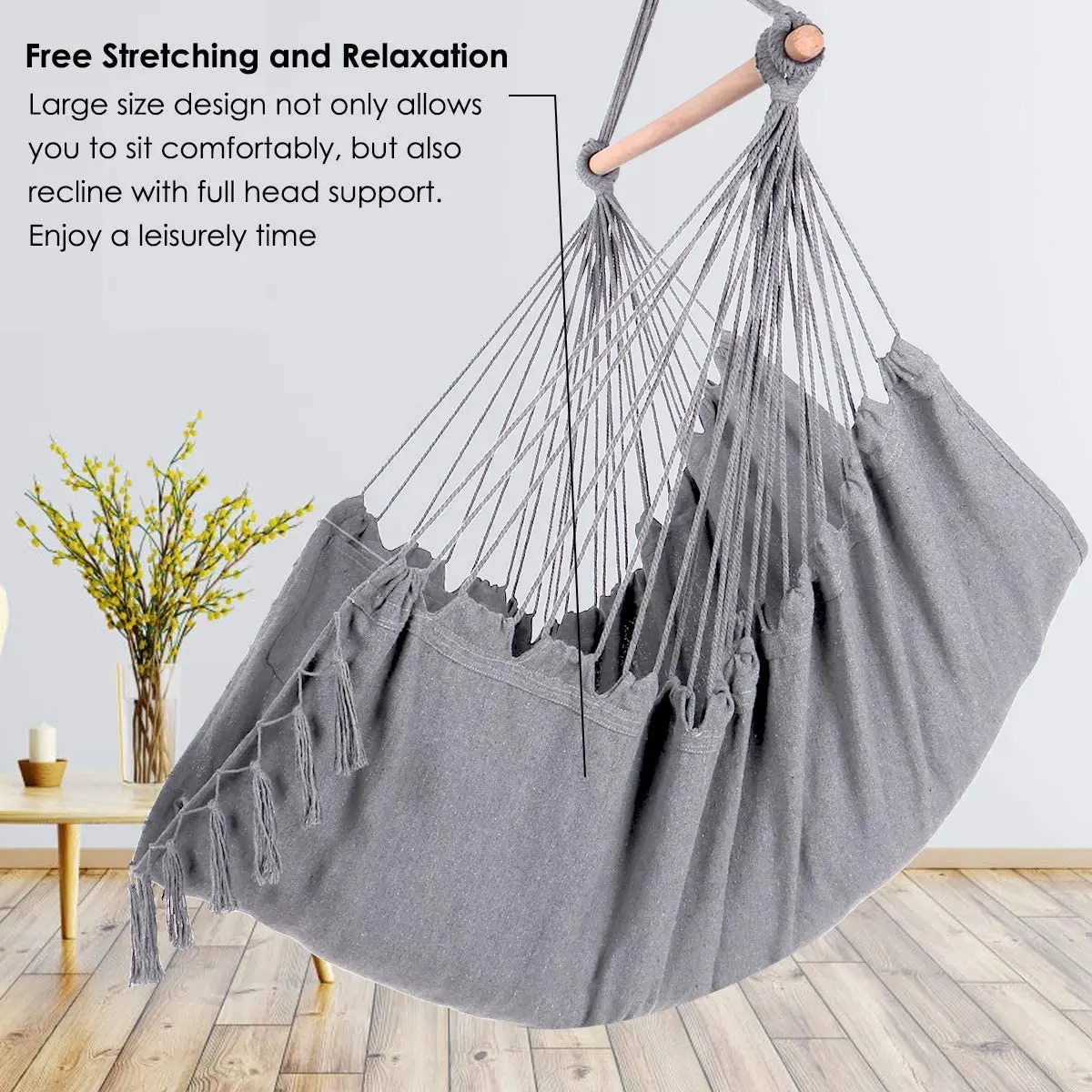 Armrest Cotton Hanging Hammock Chair