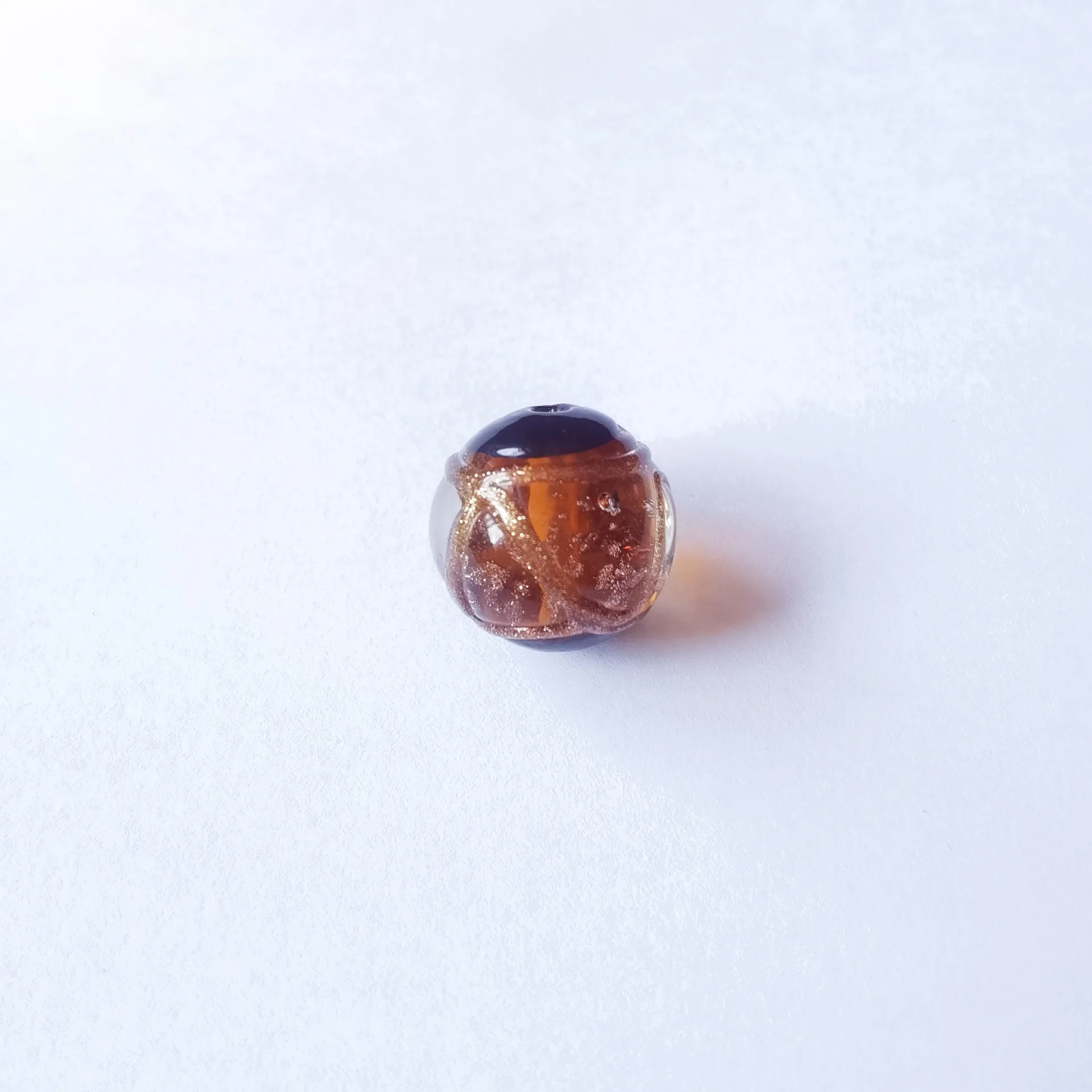 Lampworking loose beads murano glass gold sand beads