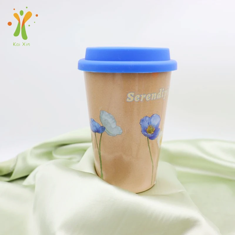 stainless steel insulated coffee mug with thick handle vacuum tumbler cup  with durable lid