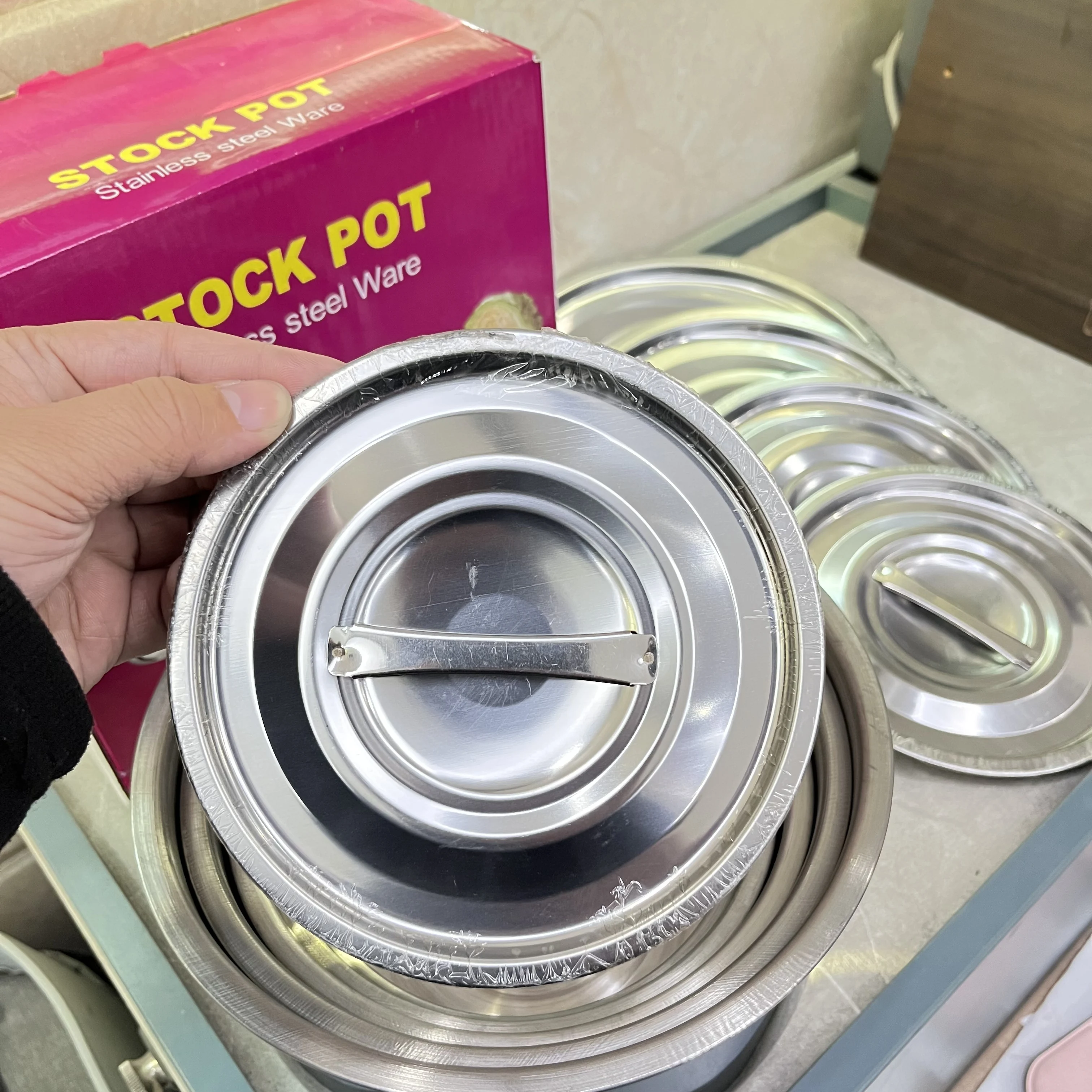 5pcs Cooking Pots and Pans Cookware Set  S410 Stainless Steel cookware set Modern kitchen accessories set