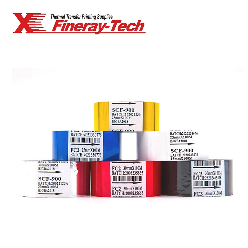 Fineray Brand Expiry Date Printing Coding Foil on Hot Stamping Machine for Date Coding Printing Batch Number on Plastic Bag