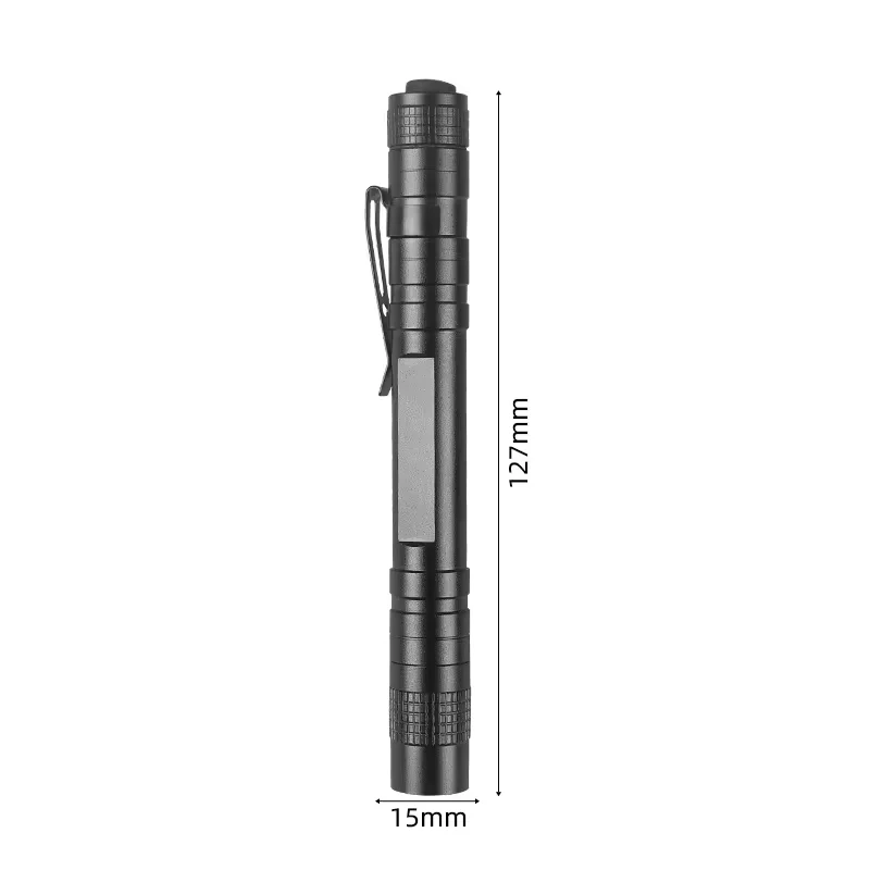 Mini 365nm UV Flashlight Ultraviolet Black Light Pen Light With Black Filter Clip  For Minerals Pet Urine Money Detection Gift