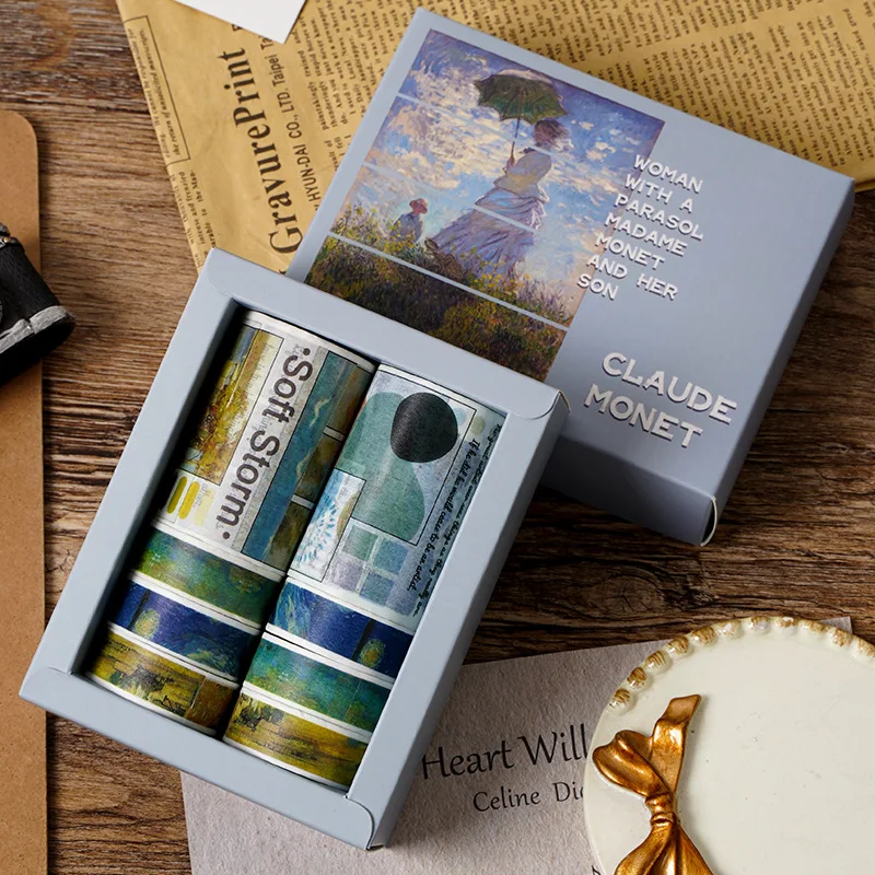 Paul Cezanne New Arrival DIY Stationery Set Van Gogh Note Book Scrapbook Kit for Girl Kids