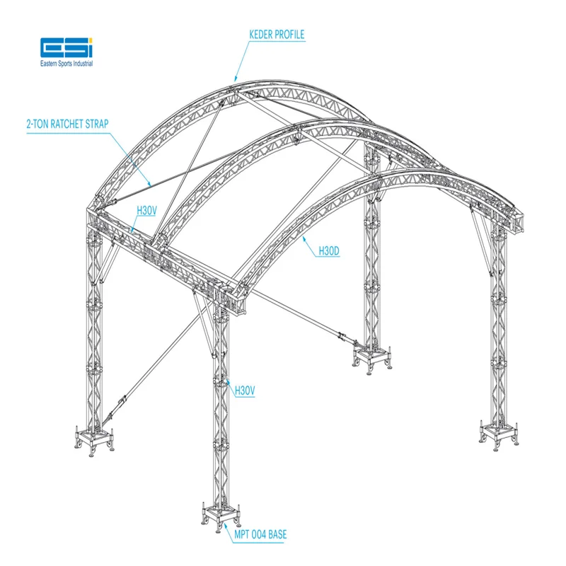 small indoor Professional DJ Aluminum sound Lighting Truss LED Screen Support Truss System for Events mini spigot trus