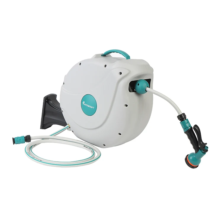 GARTENKRAFT 30M Outdoor Hose Reel Hot sale multi-function metal garden water hose reel for irrigation,watering,car washing