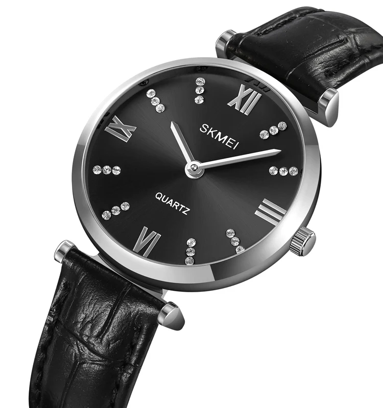SKMEI 2180 WOMEN QUARTZ WATCH FLIMSY LEATHER STRAP WATERPROOF WATCH