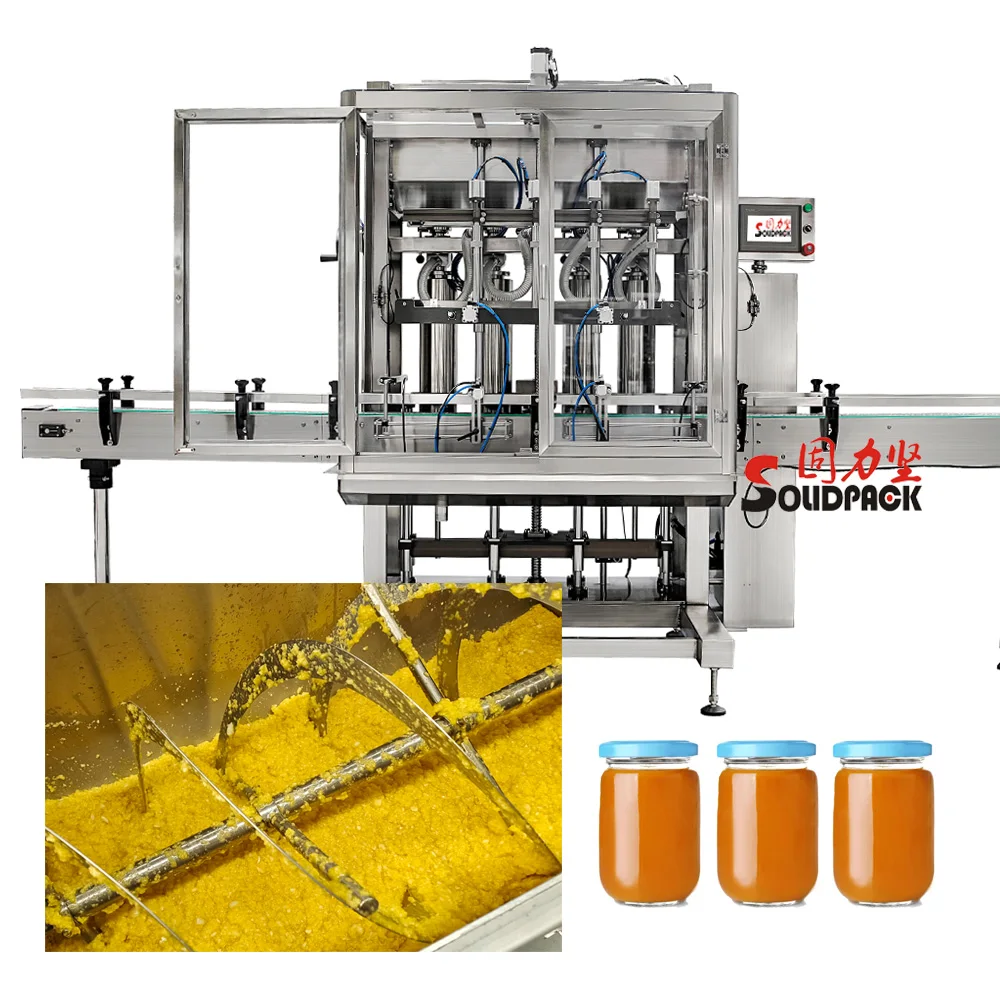 Solidpack Линеа-де-Сальса de pimienta maquina de llenado de botellas de calefaccion