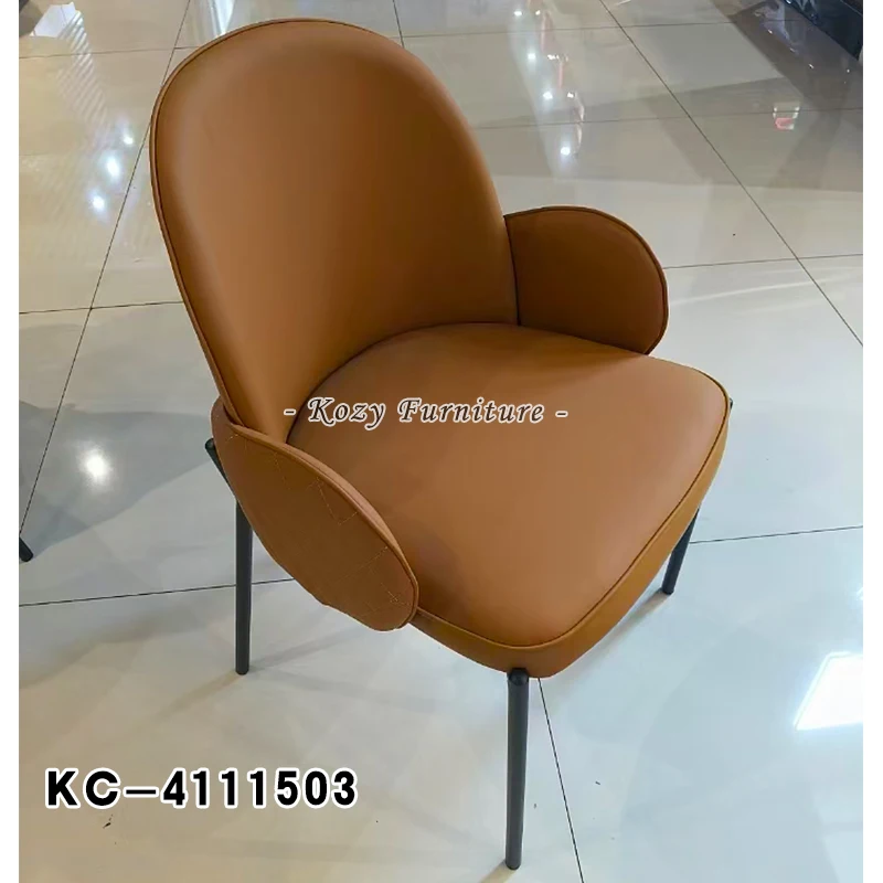 Modern Popular Comfortable Study Stool Soft Cushions Pu Leather Dinner Chair for Restaurant Dining Room