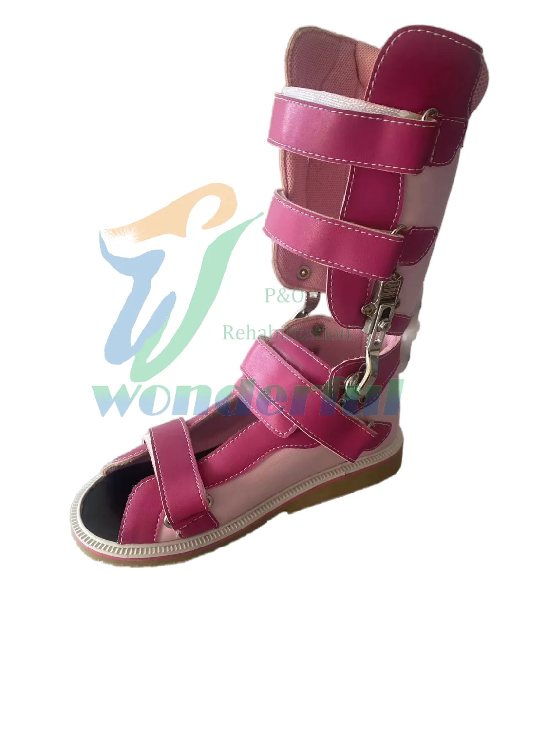 Orthopedic High Ankle Leather Sandals Children Non-Slip Flat Feet Correction Medical Rehabilitation Supplies Hemiplegic Shoes