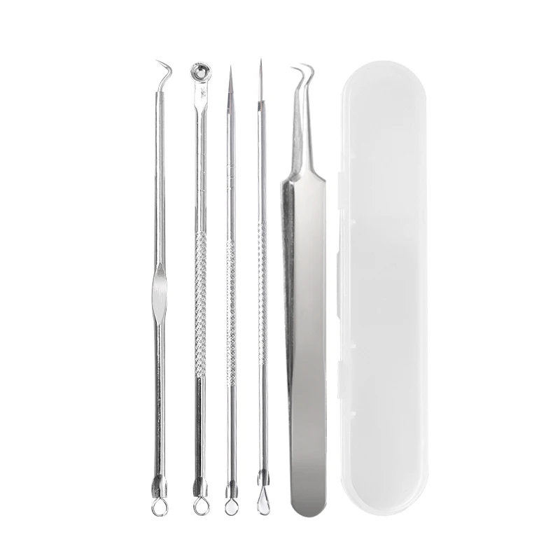 Professional beauty care tool stainless steel blackhead tweezers pimple popper extractor blackhead remover tool extractor