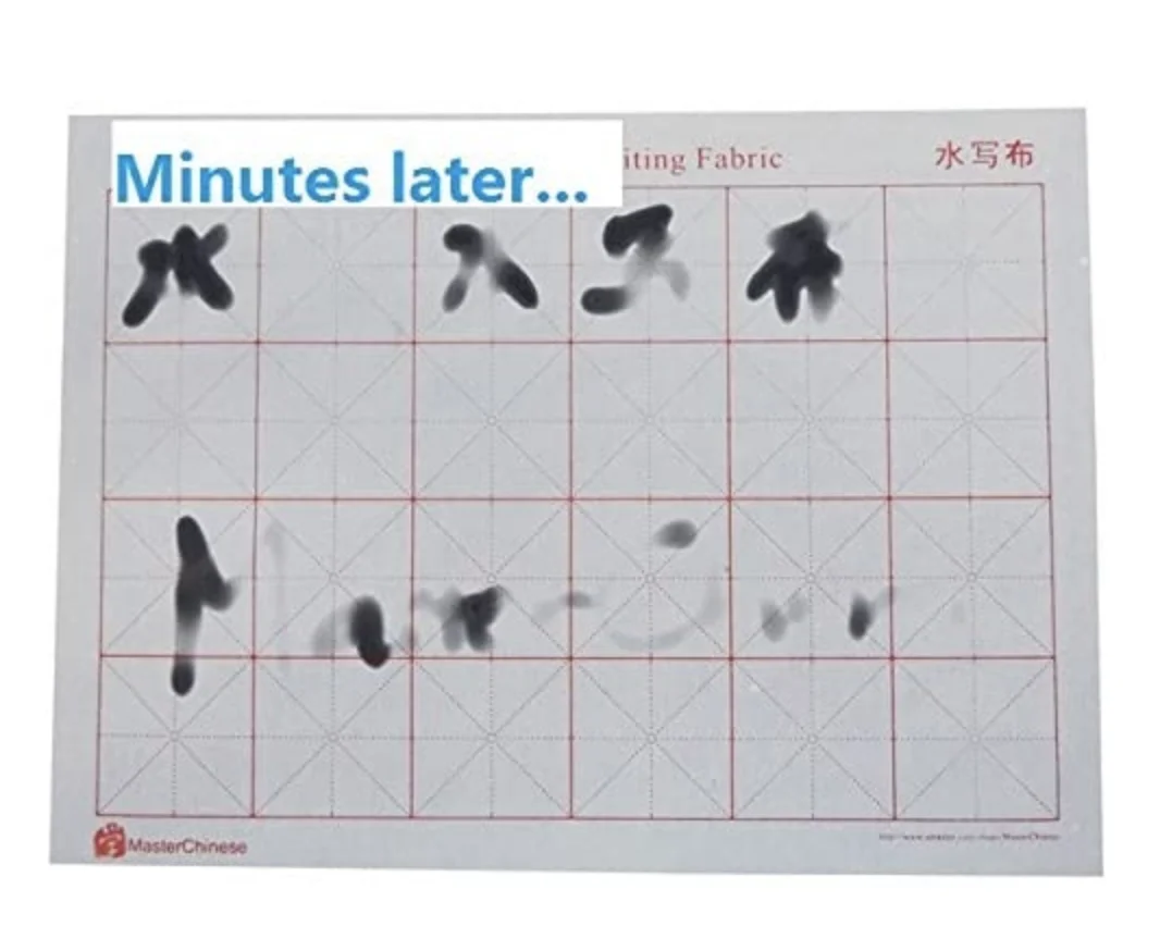 Magic Cloth Water Drawing Writing Cloth mat for Chinese Calligraphy Sumi Drawing Gridded kids student practice