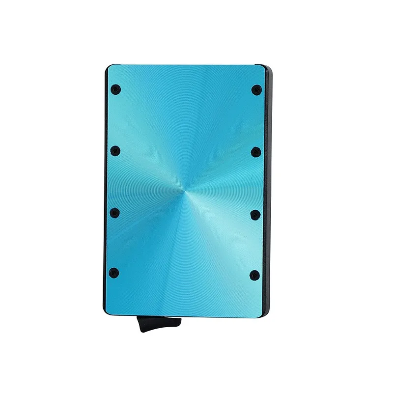 OEM CD pattern women popup wallet metal business card case aluminium credit card holder