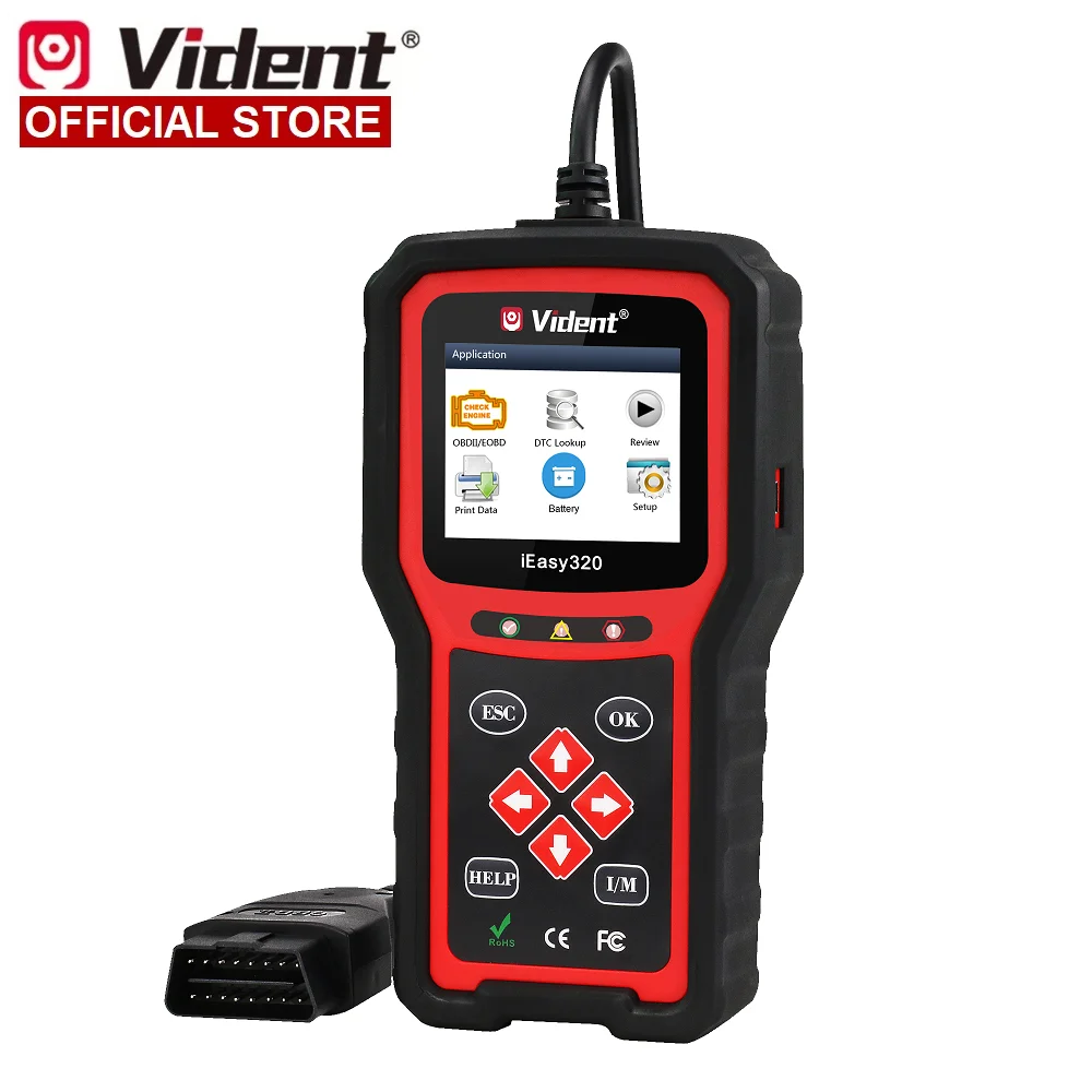 VIDENT iEasy320 OBDII/Eobd Can Code Reader OBD2 Diagnostic Scan Tool for Car Engine Fault Diagnose Test Auto Scanner