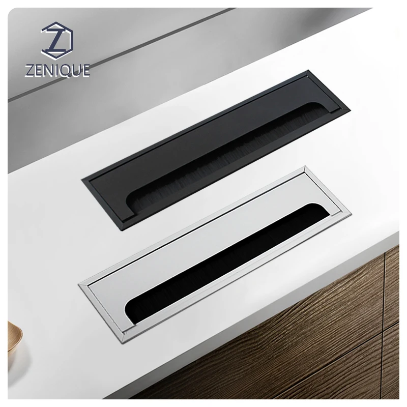 Flip Cable Manager Office Desk Table Wire Cord Management Furniture Sockets Grommets Hole Covers Box Organizer