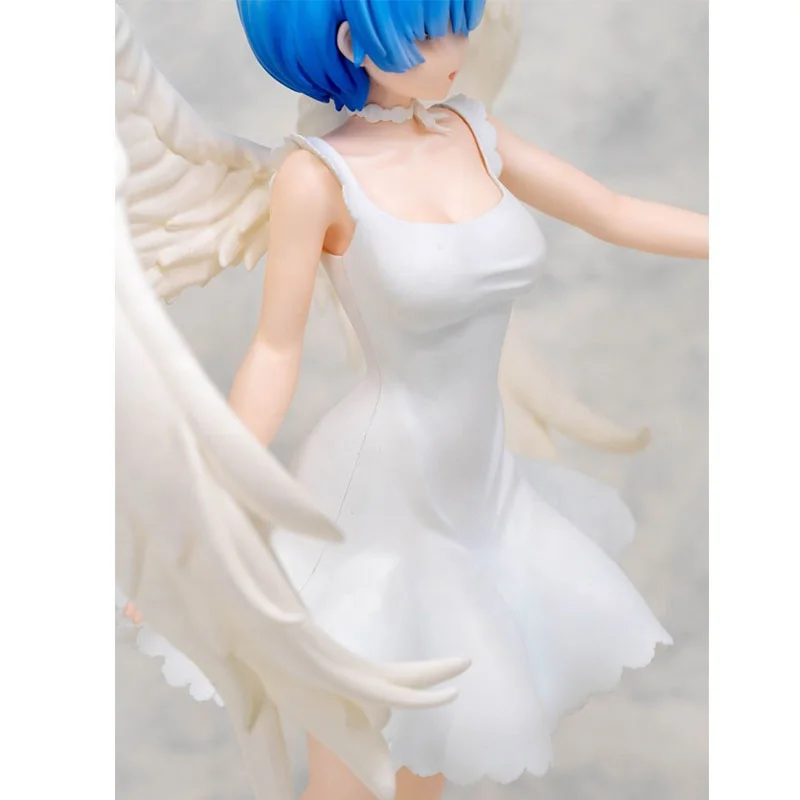 Оригинальная фигурка Ангела Рем из аниме «RE: Zero-start Life in other World» Симпатичные черно-белые крылья ангела модель 22 см ПВХ игрушечная кукла