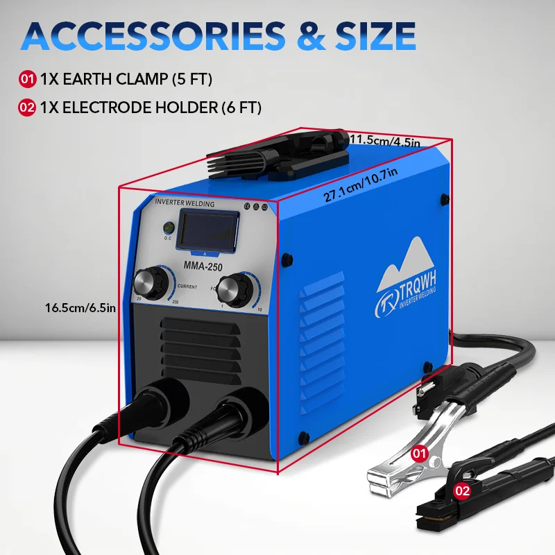 TRQ Manual metal arc welding machine Universal 1.6-4.0mm electrode 20-160A MMA handheld welder