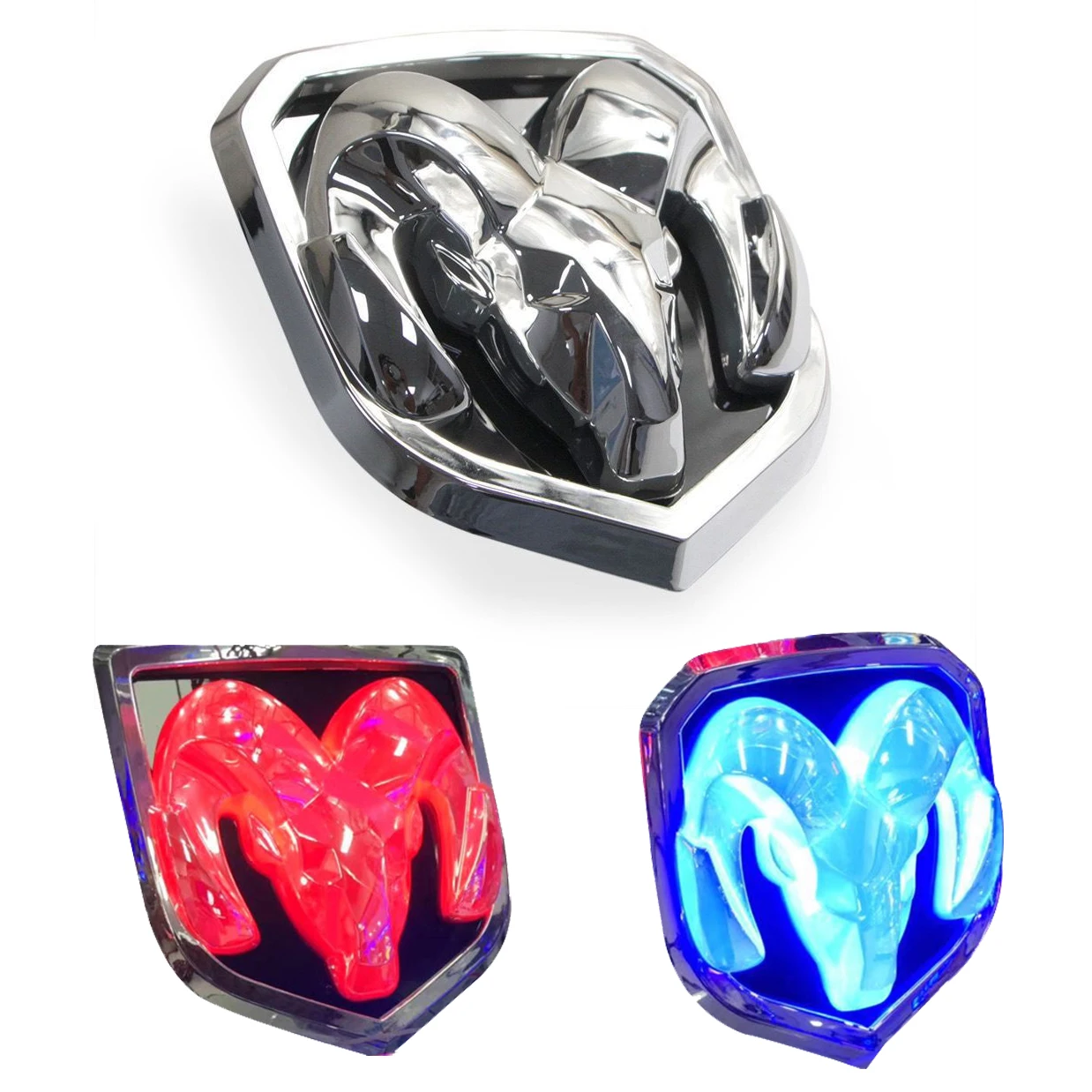 Автомобильная светодиодная эмблема с логотипом на переднюю решетку и значок заднюю дверь задняя со светодиодной подсветкой логотип для Dodge RAM JCUV аксессуары освещения