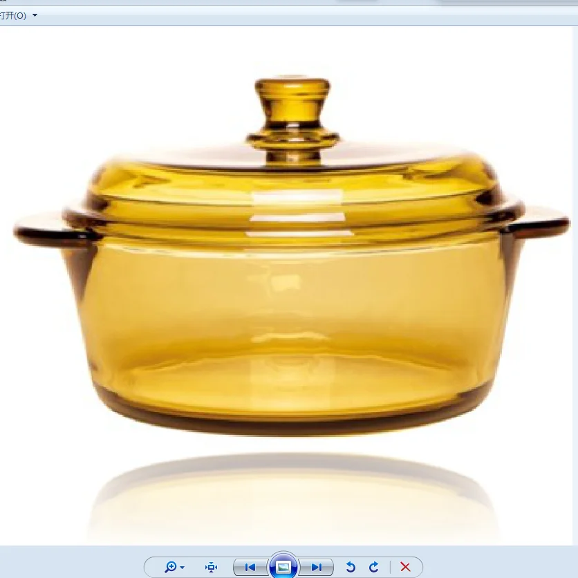 2022 Hot Selling Clear Amber Large Size Glass Cooking Pot Microwave Cooking Glass Pot With Glass Lid