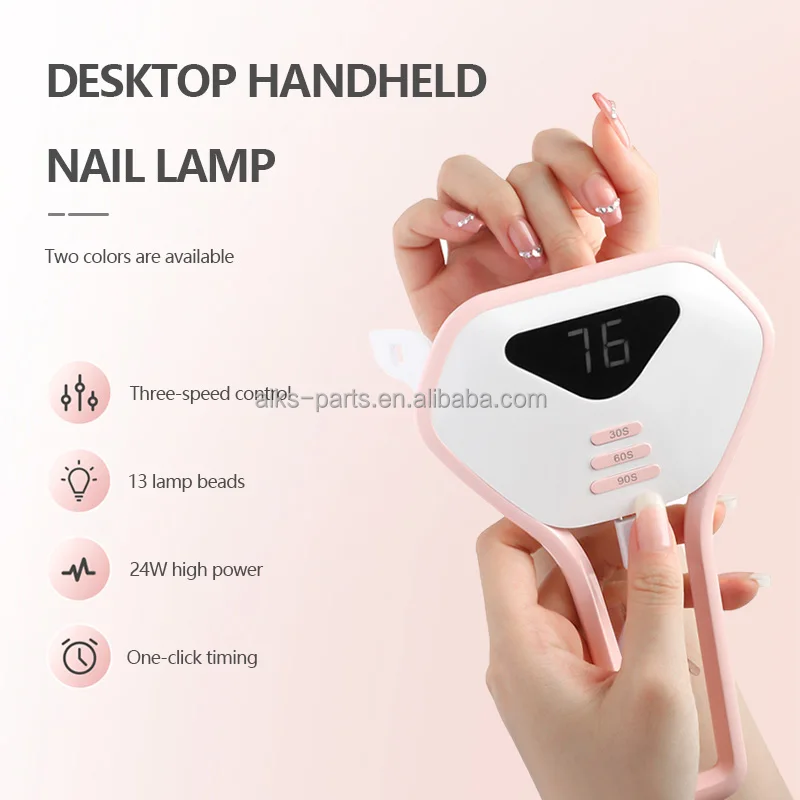 New Product 24w Desktop Handheld Nail Lamp Portable Mini Uv Led Nail Lamp One Finger Flash Cure Nail Dryer