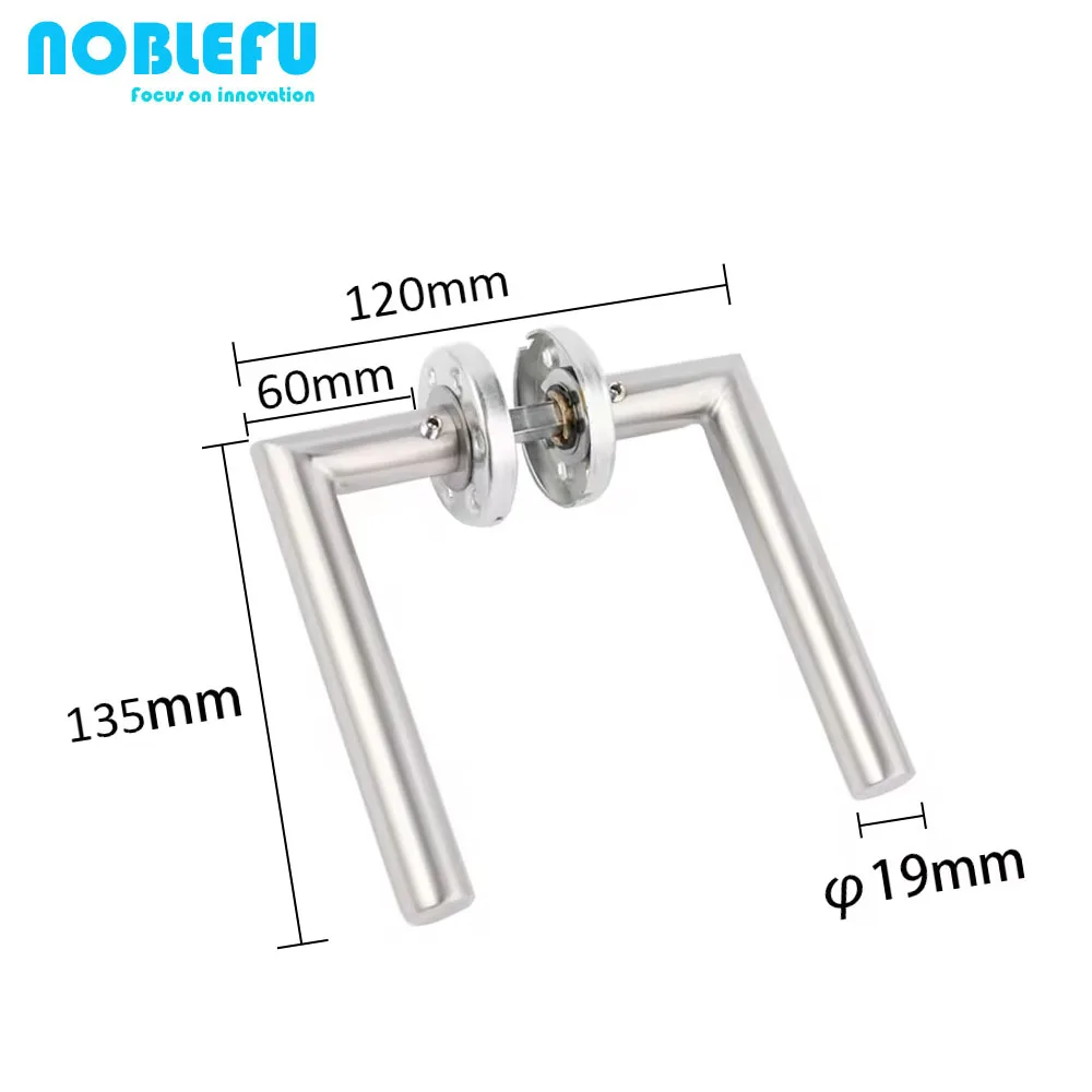 Custom architectural furniture Silver door handle with lock Interior door Hardware handle door handle
