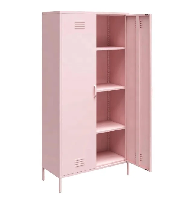 china bedroom furniture  metal cupboard wardrobe closet with colour customization