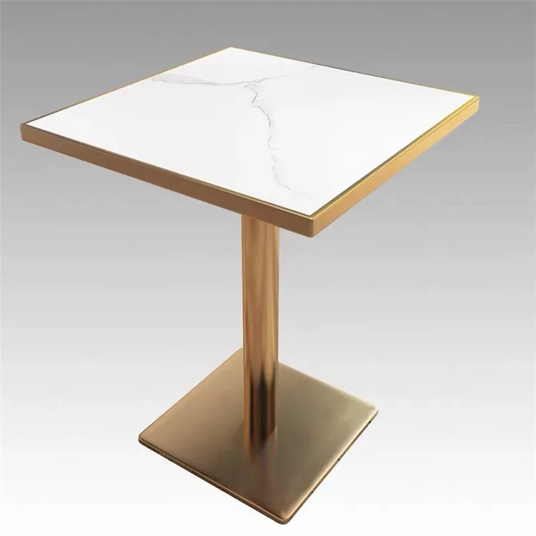 Home Hotel Use Small Square Modern Coffee Table Marble Design