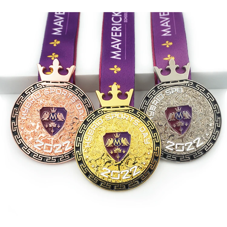 Custom-made Wholesale MVP Championship League Volleyball Medal Gift and Trophies Gold Metal Volleyball Medal