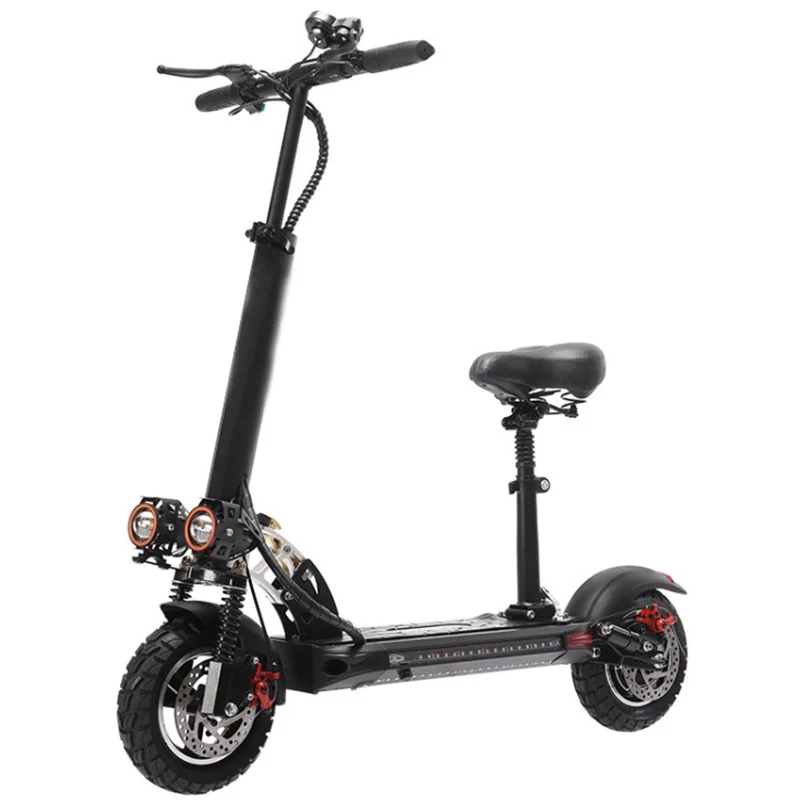 48V 12.5AH acceleration motor foldable 1200W electric scooter with 10-inch off-road wide tire