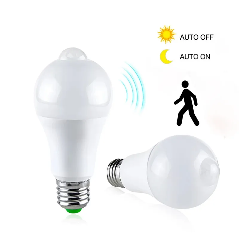 Led Pir Motion Sensor Bulb Energy-Saving Led Bulb Infrared E27 B22 6000k Cool White Sensor Light Automatic Light Lamp