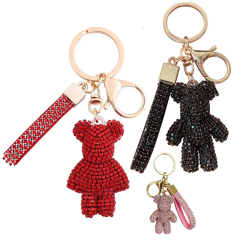 Очаровательные босоножки на высоком каблуке Blingbling подвеска с украшением в виде кристаллов рисунком медведя брелок со стразами аксессуары для куклы подарок автомобильных сумок подвесные горный хрусталь ключей
