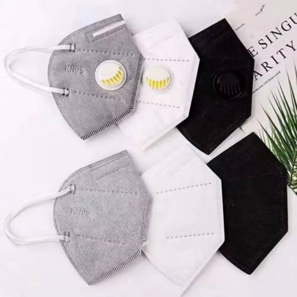 Non-Woven 5ply/6ply/7ply Disposable  KN95 Face Mask KN95 Respiratore Face Filter Mask(Optional breather valve)
