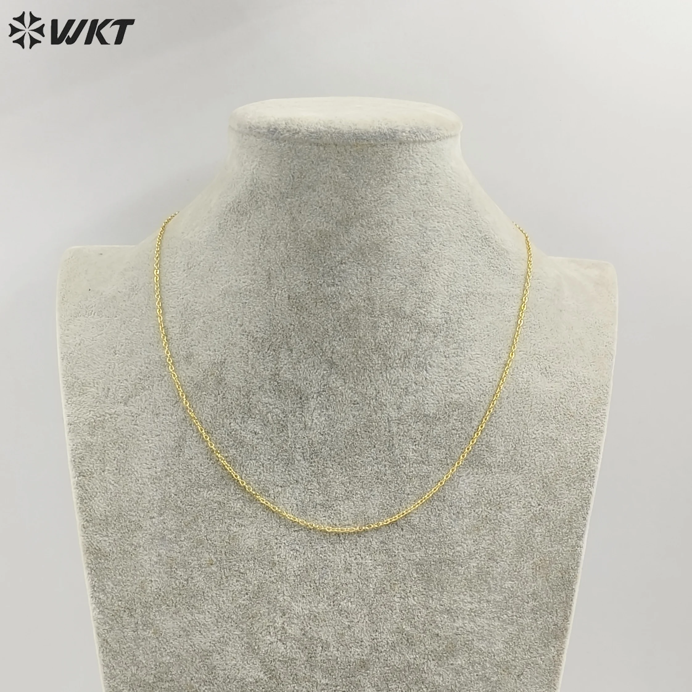 WT-N1043 WKT New Necklace Fashion Jewelry Best Electroplated Resist Tarnishable Brass Necklace Chain