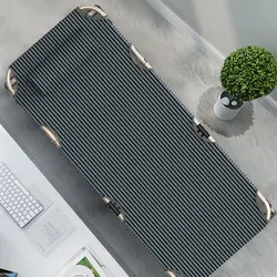 Lightweight Portable Adjustable Durable Garden Canvas Metal Foldable Camping  Bed Cot  with Soft Mattress