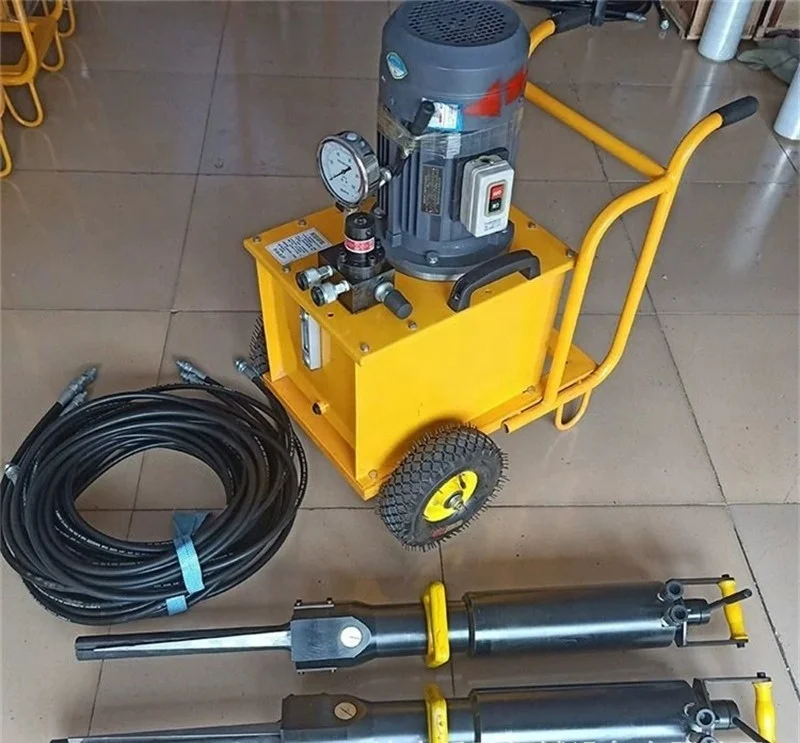 Hot Sale  Fine Quality Electric Portable Hydraulic Red Rock Log Splitter Wedge Rock