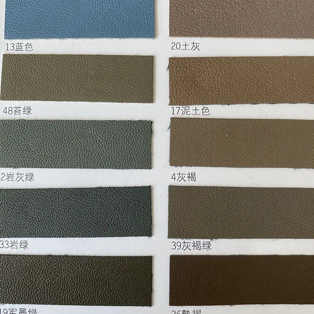 
Many colors choose 45%pu and55% cotton PU Leather Fabric for Clothing Jacket and coat 